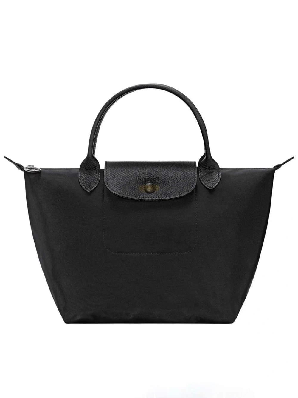 FASHION BAGS Nylon Tote Bag, black and gold hardware